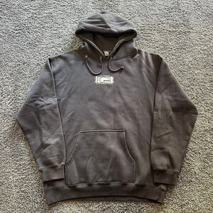 VTG Y2K Globe Skate Hoodie Sweatshirt Grey Skateboarding Size Large